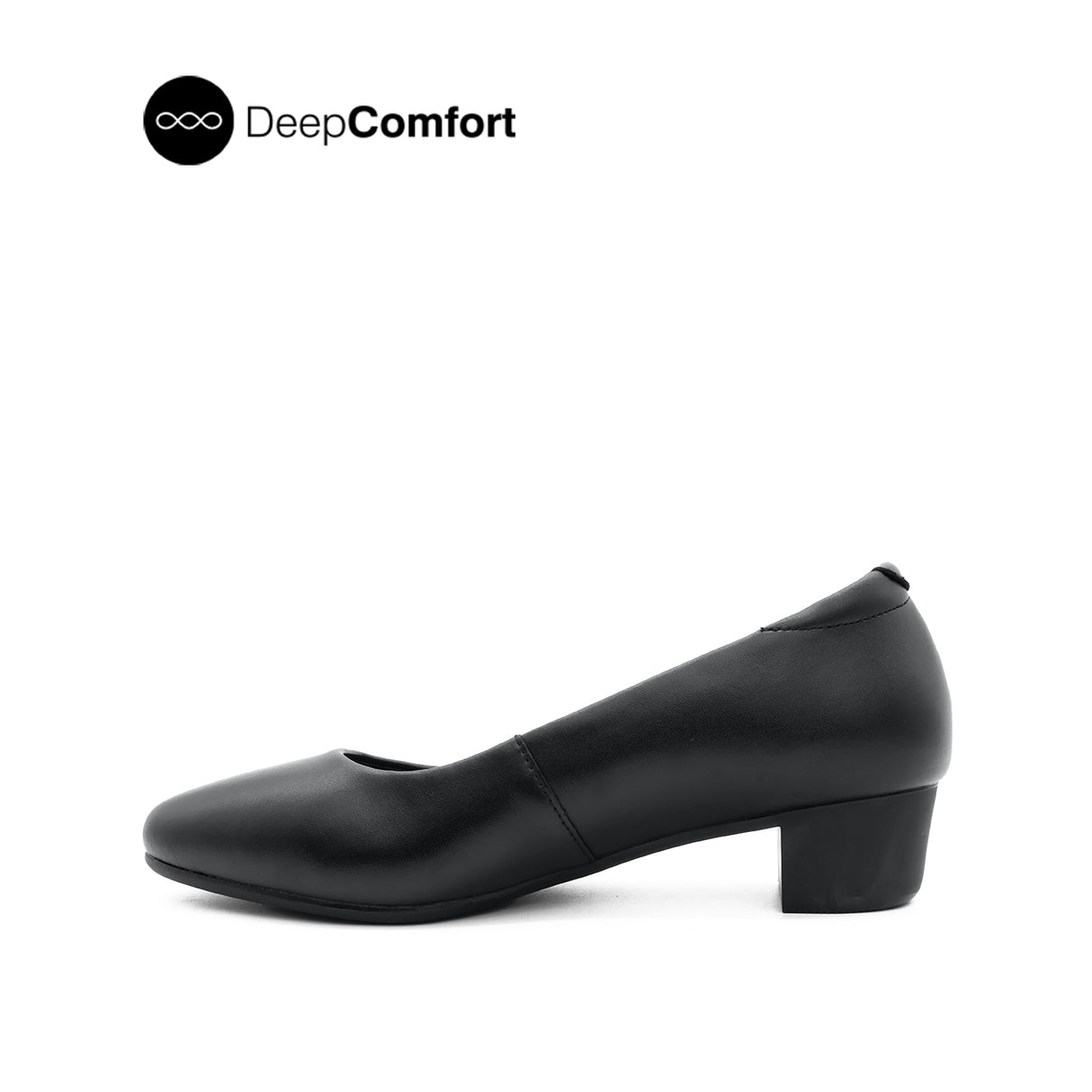 Shelby Plain Toe Women's Shoes - Black Coated Leather