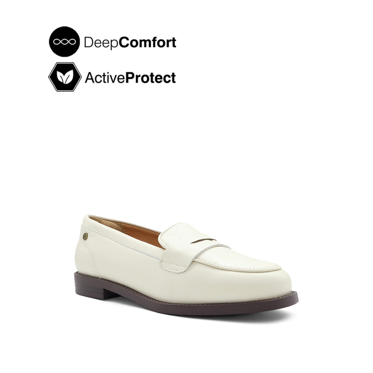 Tamara Penny Women's Shoes - Cream Leather Hush Puppies Philippines