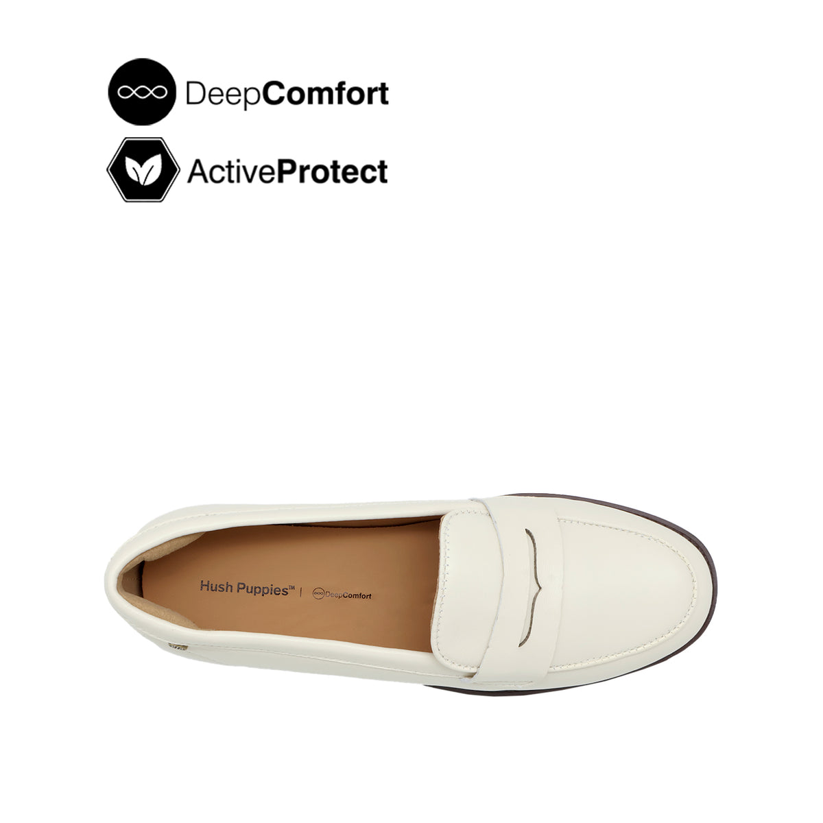 Tamara Penny Women's Shoes - Cream Leather Hush Puppies Philippines