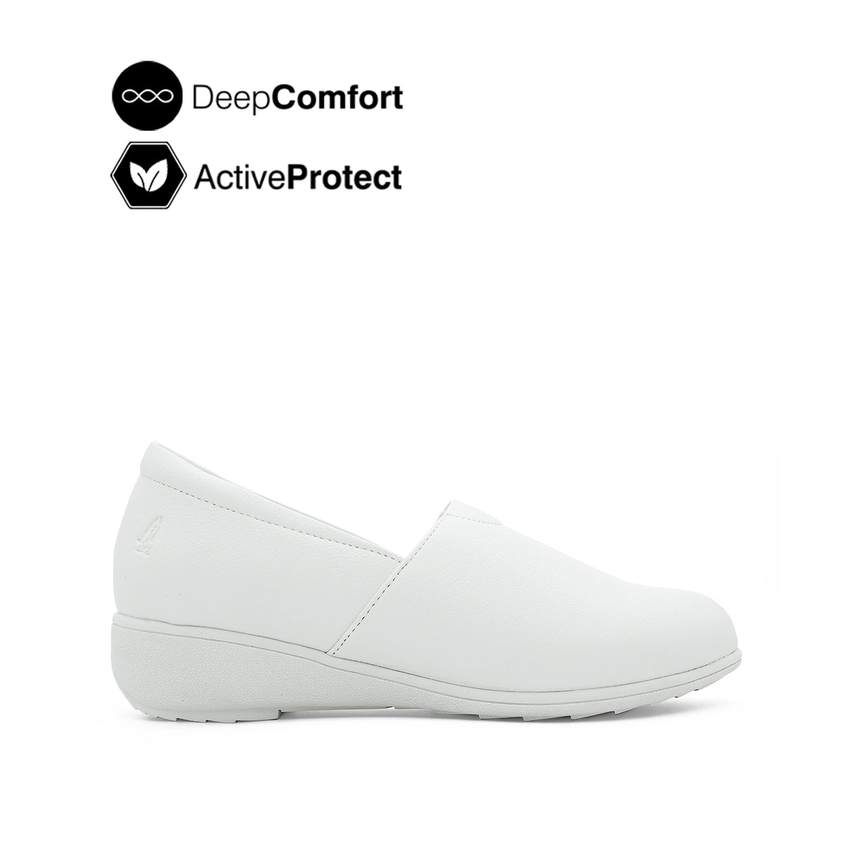 Lana Loafer Plain Toe Women's Shoes - White Leather