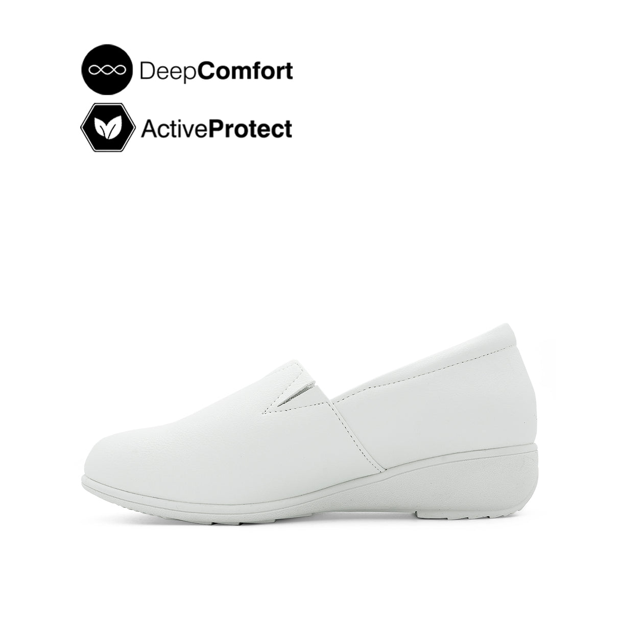 Lana Loafer Plain Toe Women's Shoes - White Leather