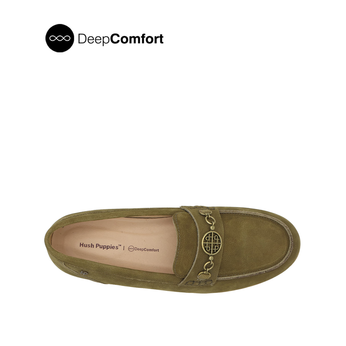 Sienna Metal Bit Women's Shoes - Olive Nubuck