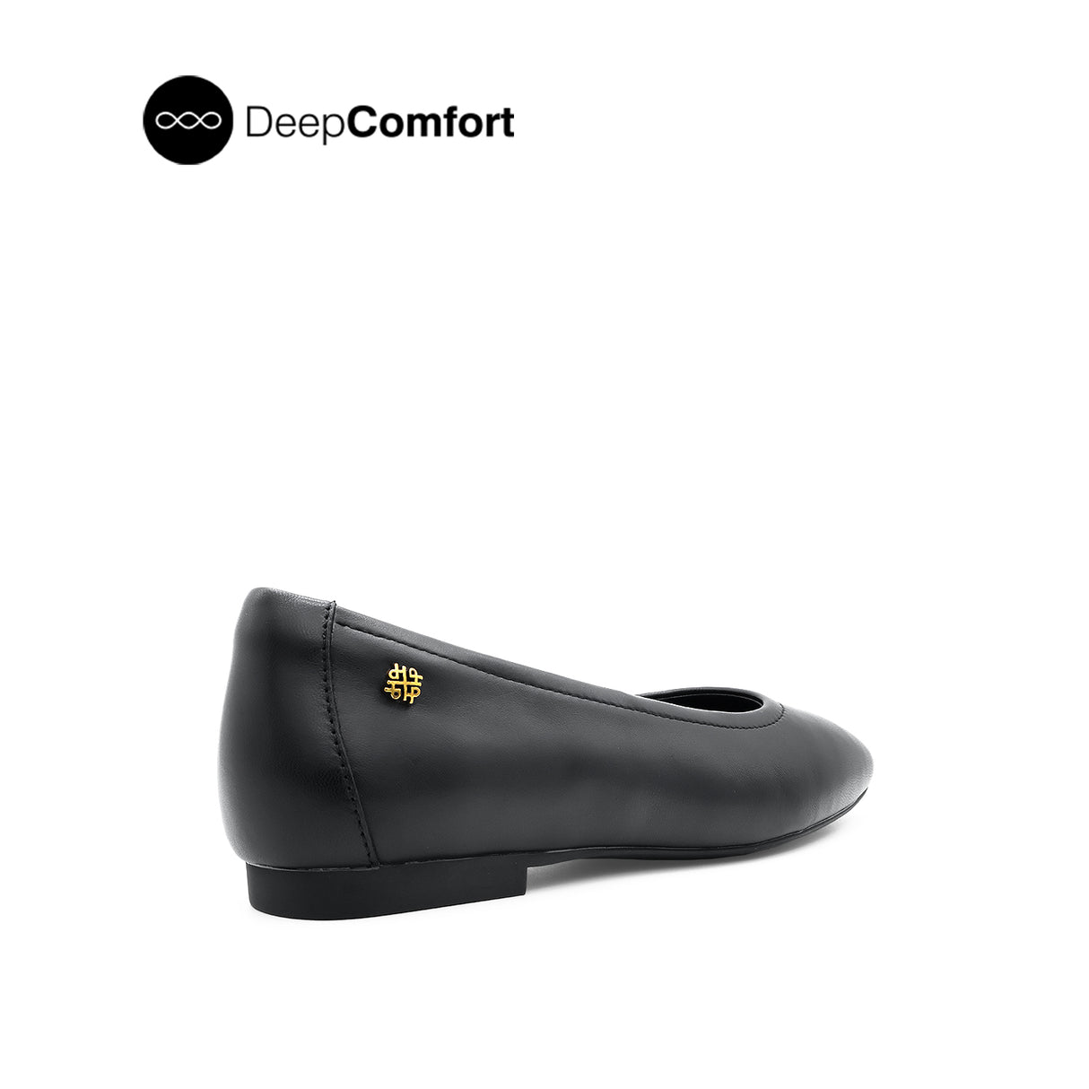Sabine Slip On Platin Toe Women's Shoes - Black Leather