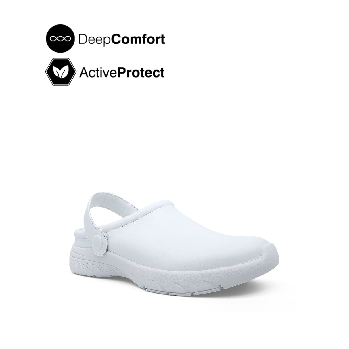 Renee Backstrap Women's Shoes - White Leather