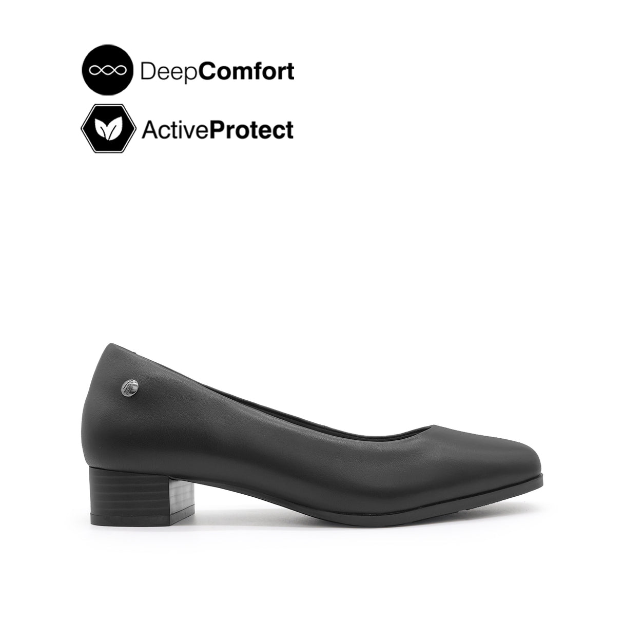 Pia Heel Women's Shoes - Black Leather