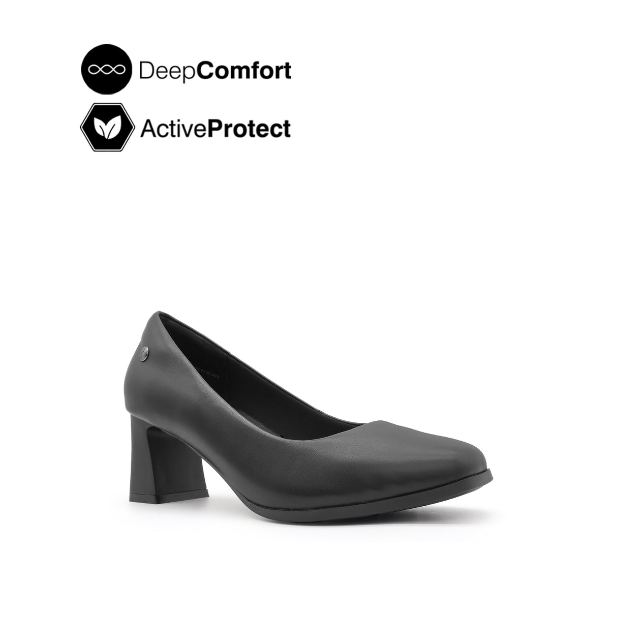 Pippa Heel Women's Shoes - Black Leather