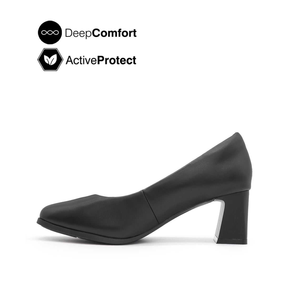 Pippa Heel Women's Shoes - Black Leather