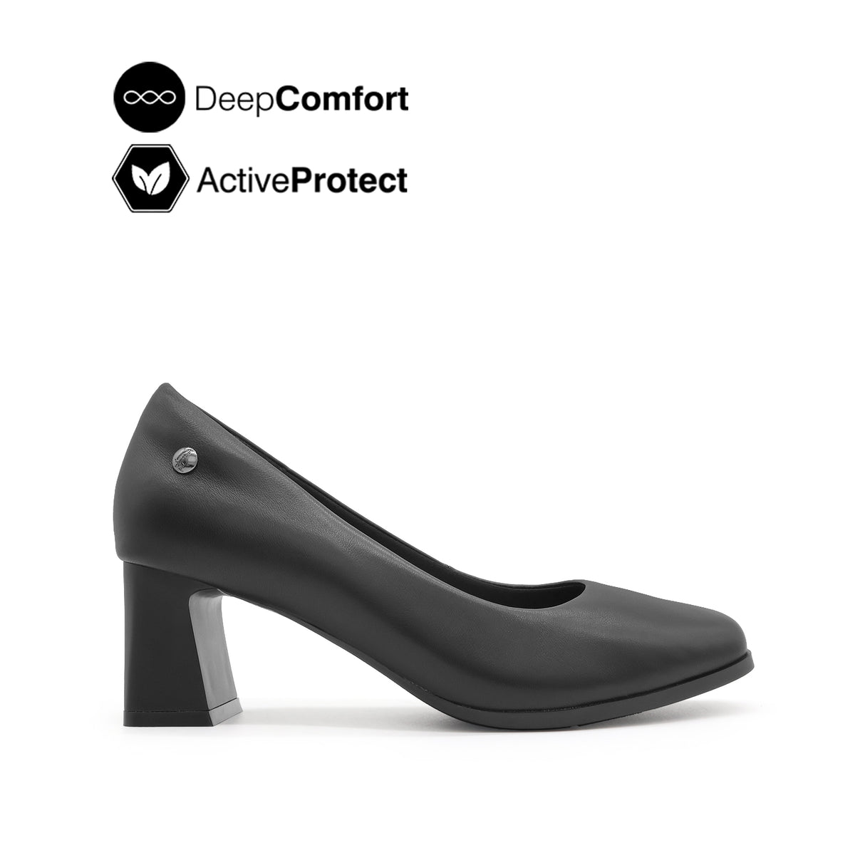 Pippa Heel Women's Shoes - Black Leather