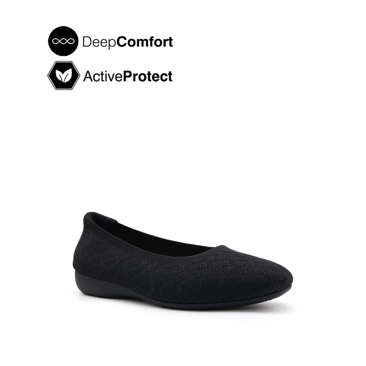 Gemma Knitted Women's Shoes - Black Knitted