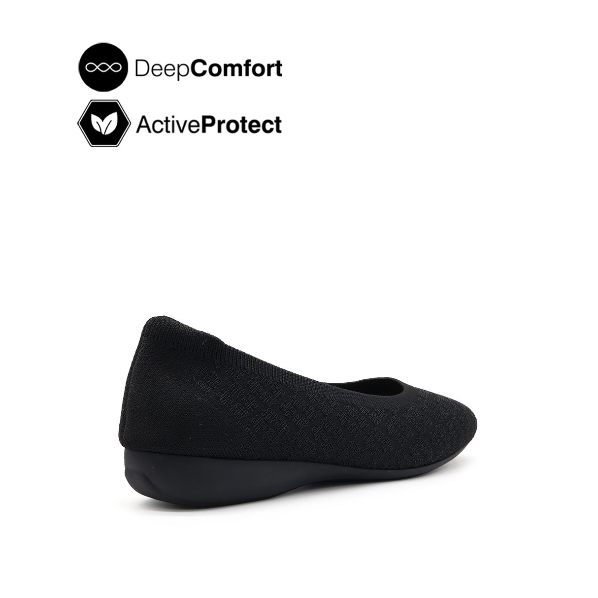 Gemma Knitted Women's Shoes - Black Knitted