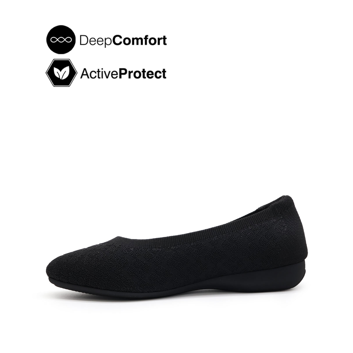 Gemma Knitted Women's Shoes - Black Knitted