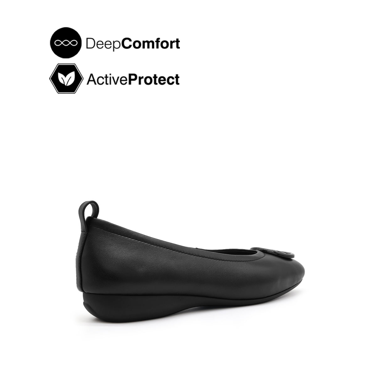 Gemma Medallion Women's Shoes - Black Leather