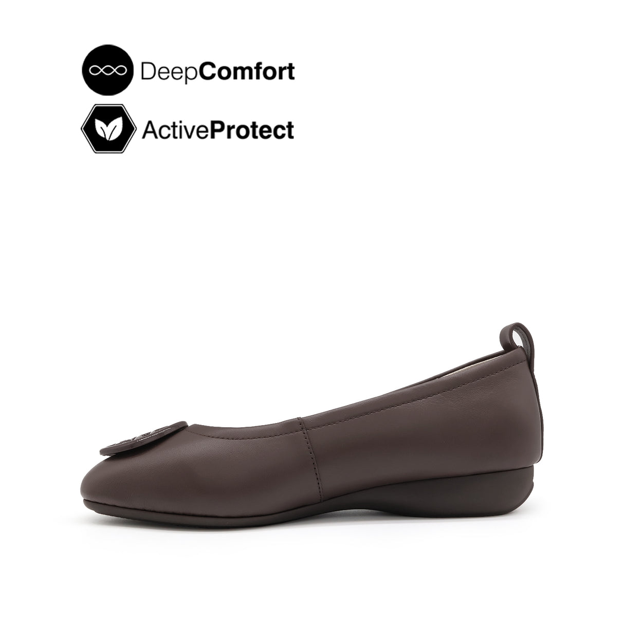 Gemma Medallion Women's Shoes - Coffee Leather