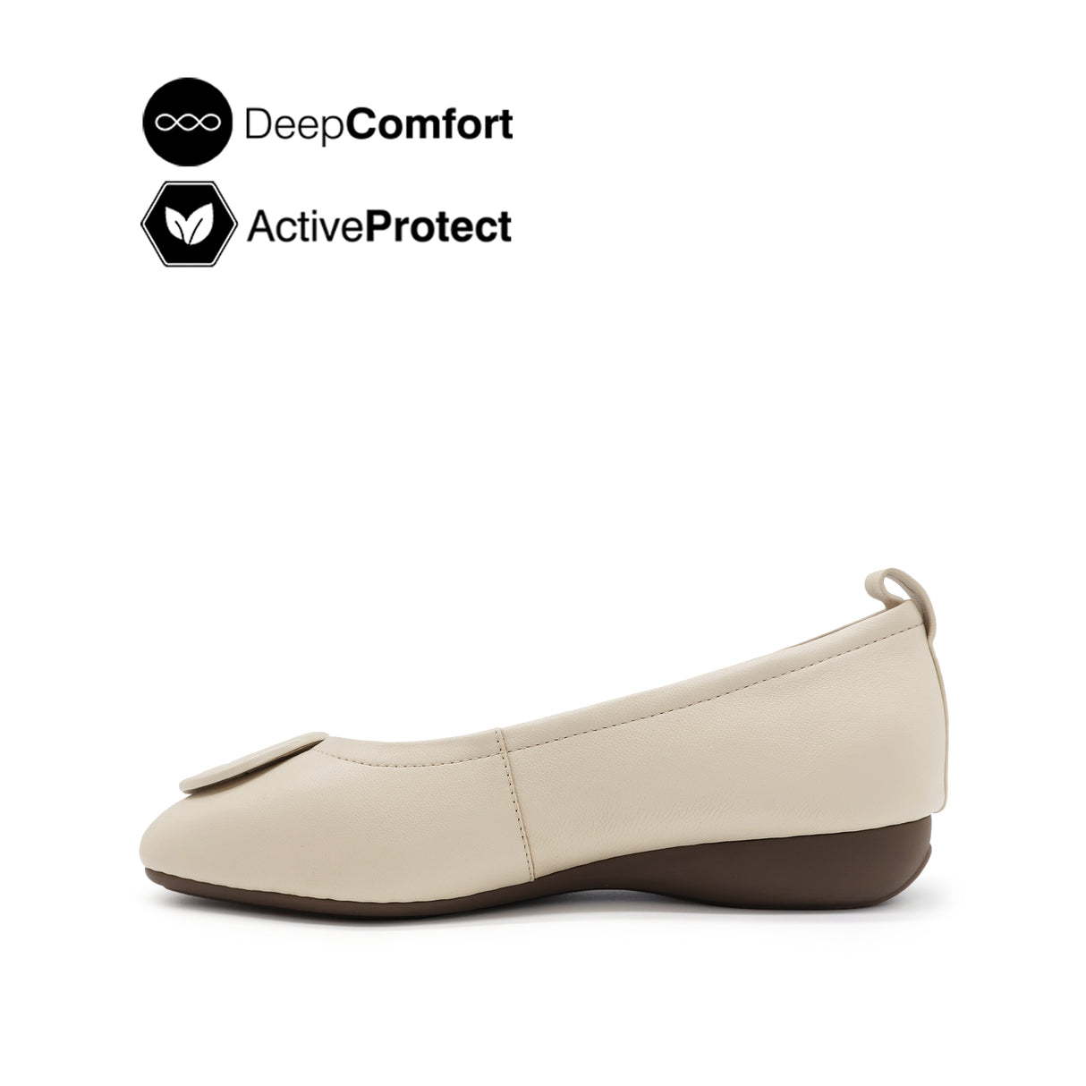 Gemma Medallion Women's Shoes - Cream Leather