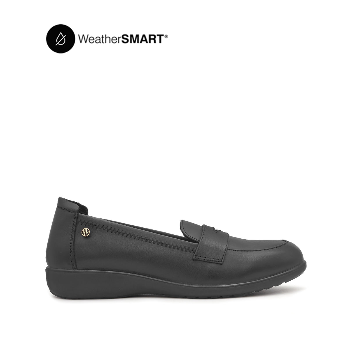 Nadia Penny Women's Shoes - Black Leather Waterproof