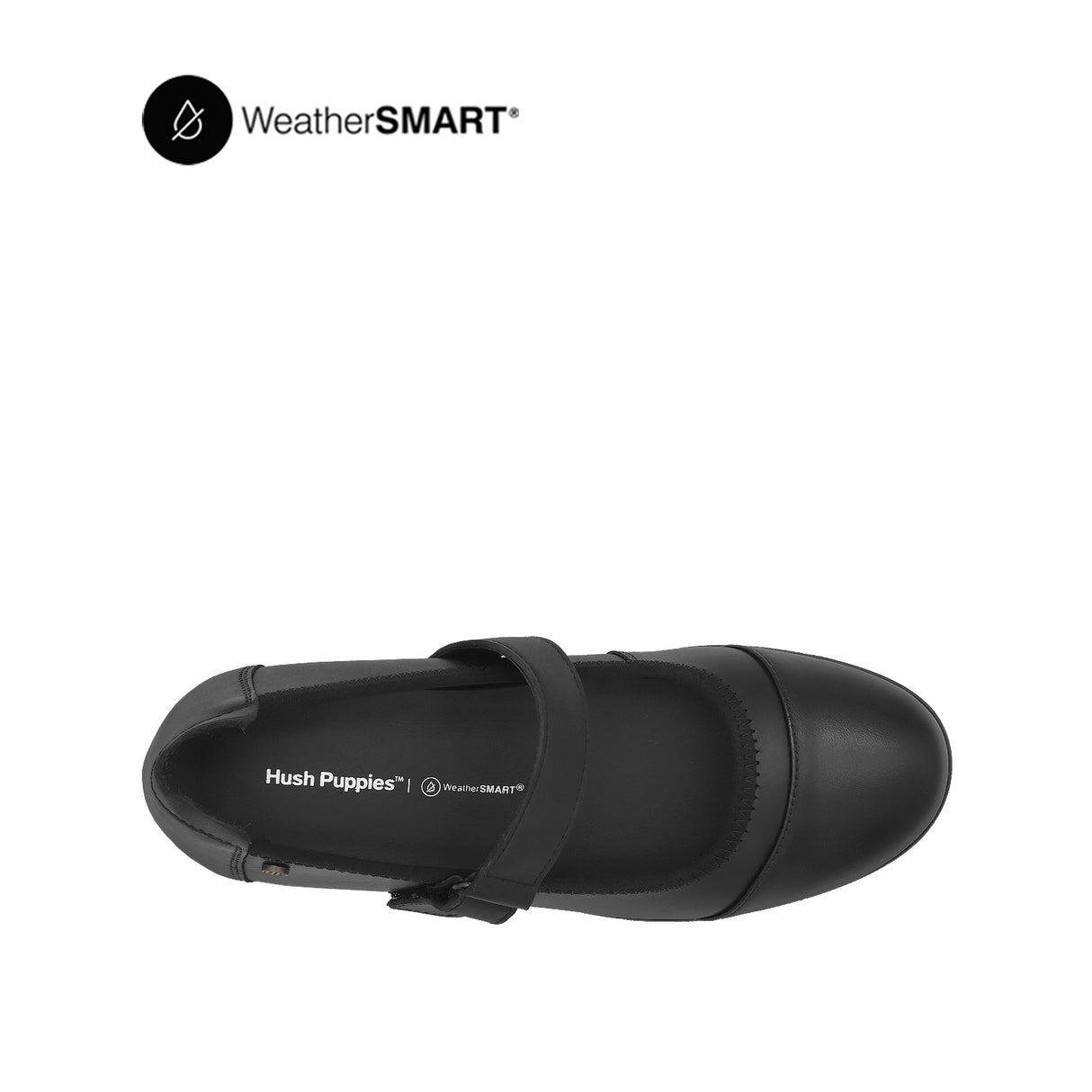 Nadia Mary Jane Toe Cap Women's Shoes - Black Leather Waterproof