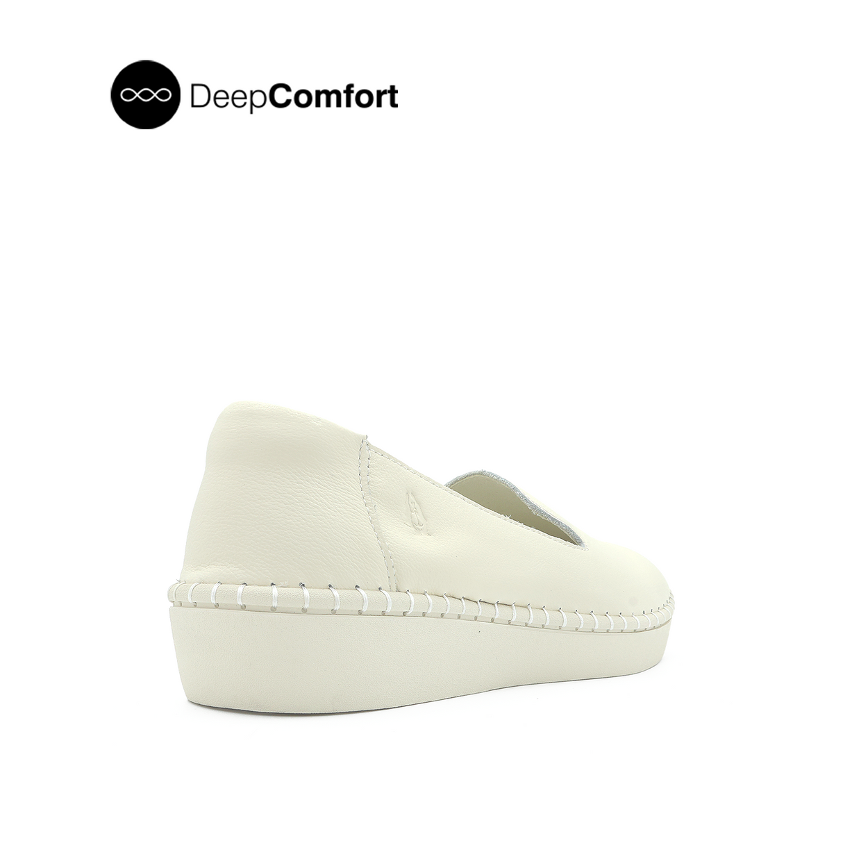 Norma Slip On Plain Toe Women's Shoes - Cream Leather