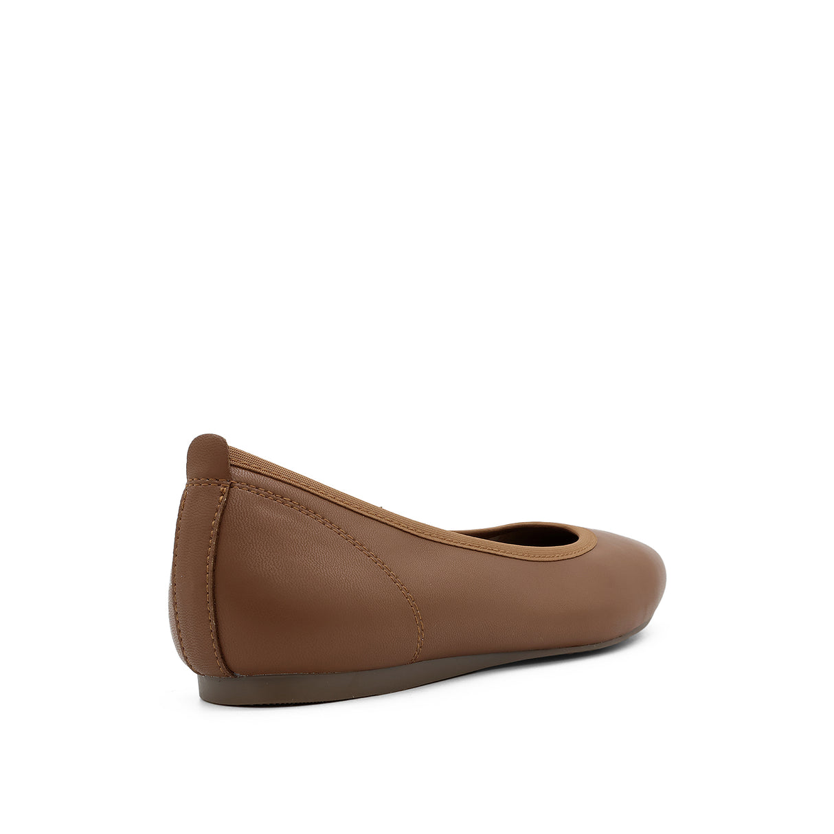 Stella Slip On Plain Toe Women's Shoes - Tan Coated Leather