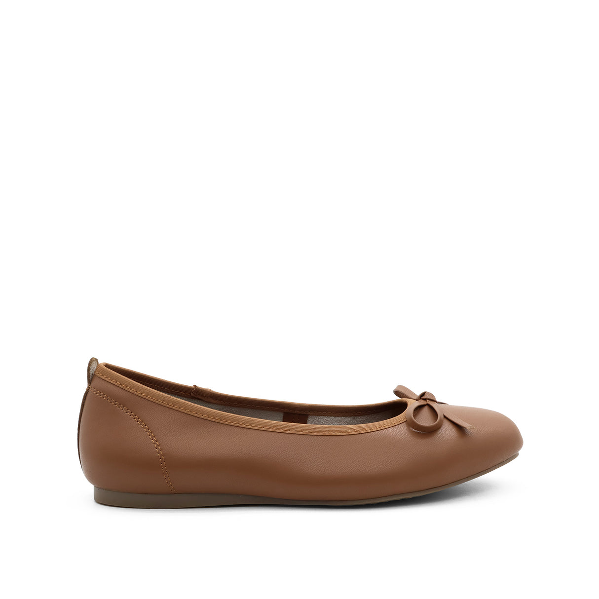 Stella Bow Women's Shoes - Tan Coated Leather