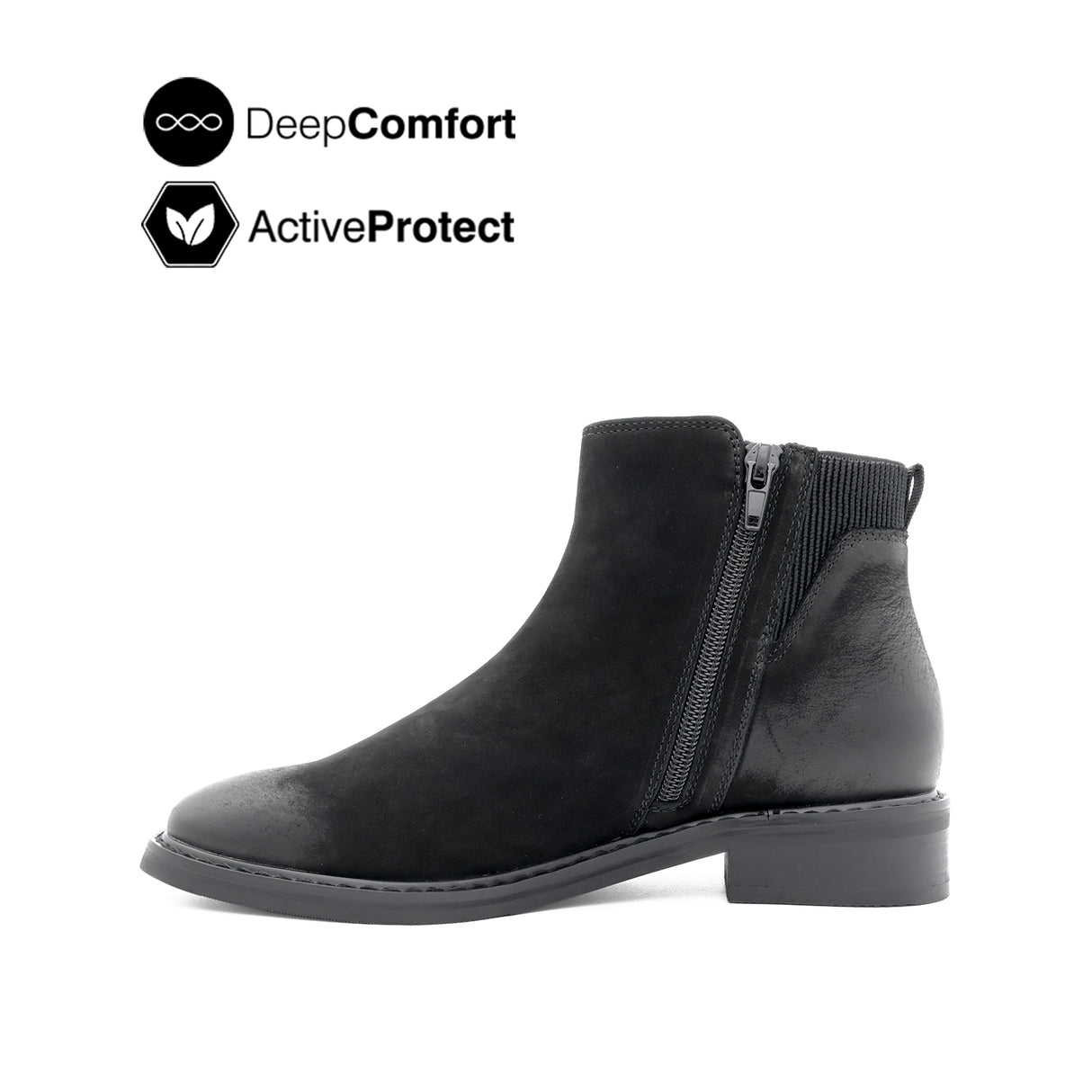 Polly Chelsea Women's Boots - Black Nubuck
