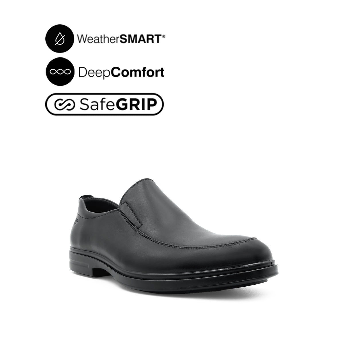Owen Slip On AT Men's Shoes - Black Leather WP
