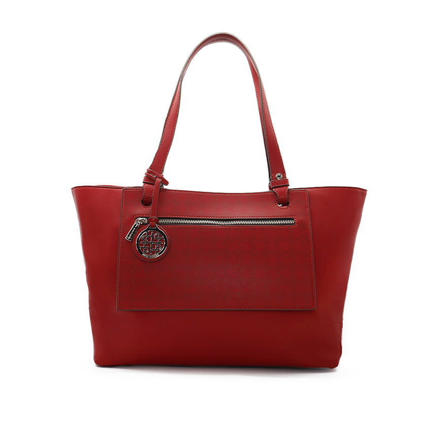 Mono Tote (L) Women's Bag - Red