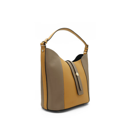 Brava Hobo (L) Women's Bag - Taupe/Yellow