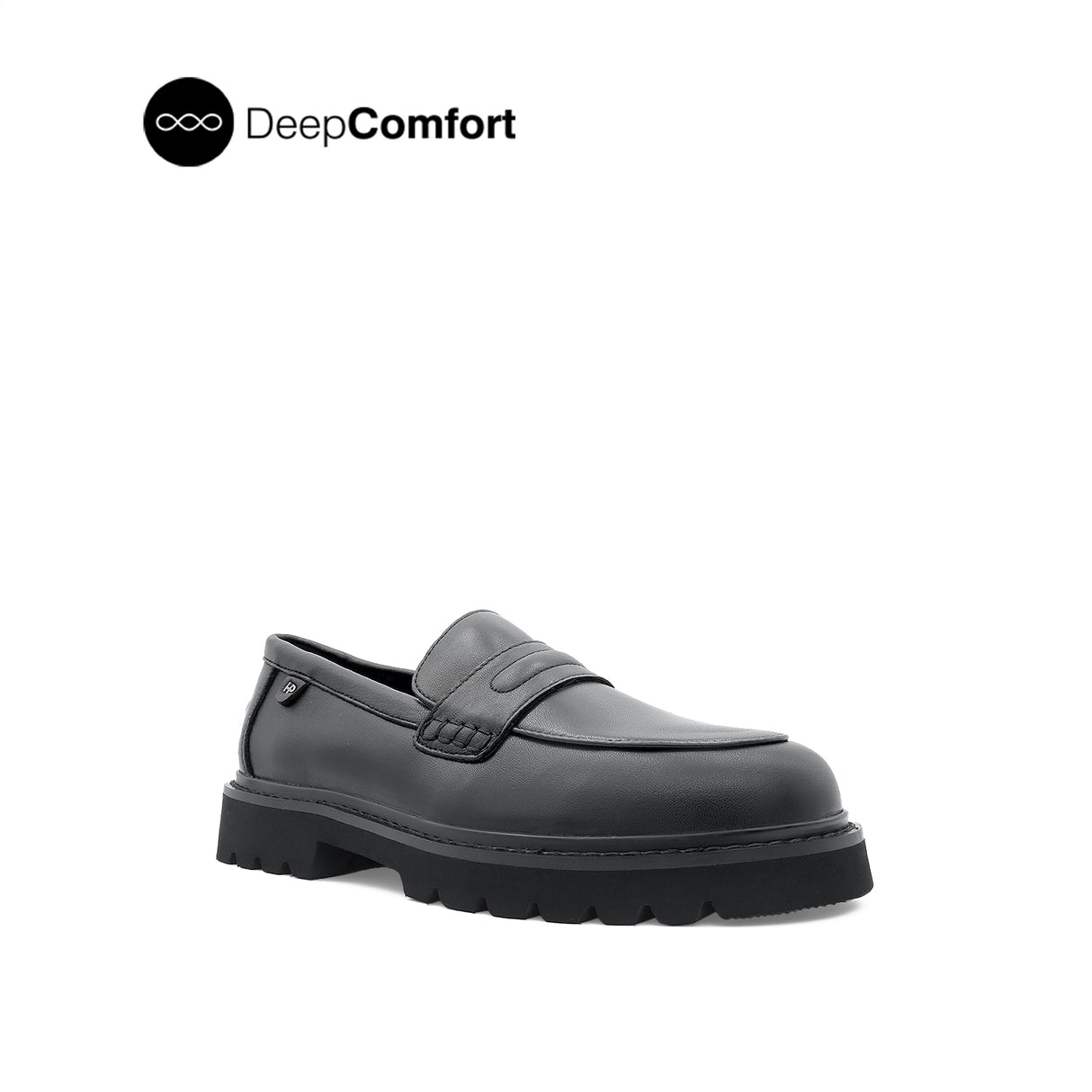 Patsey Slip On Penny Women's Shoes - Black Leather