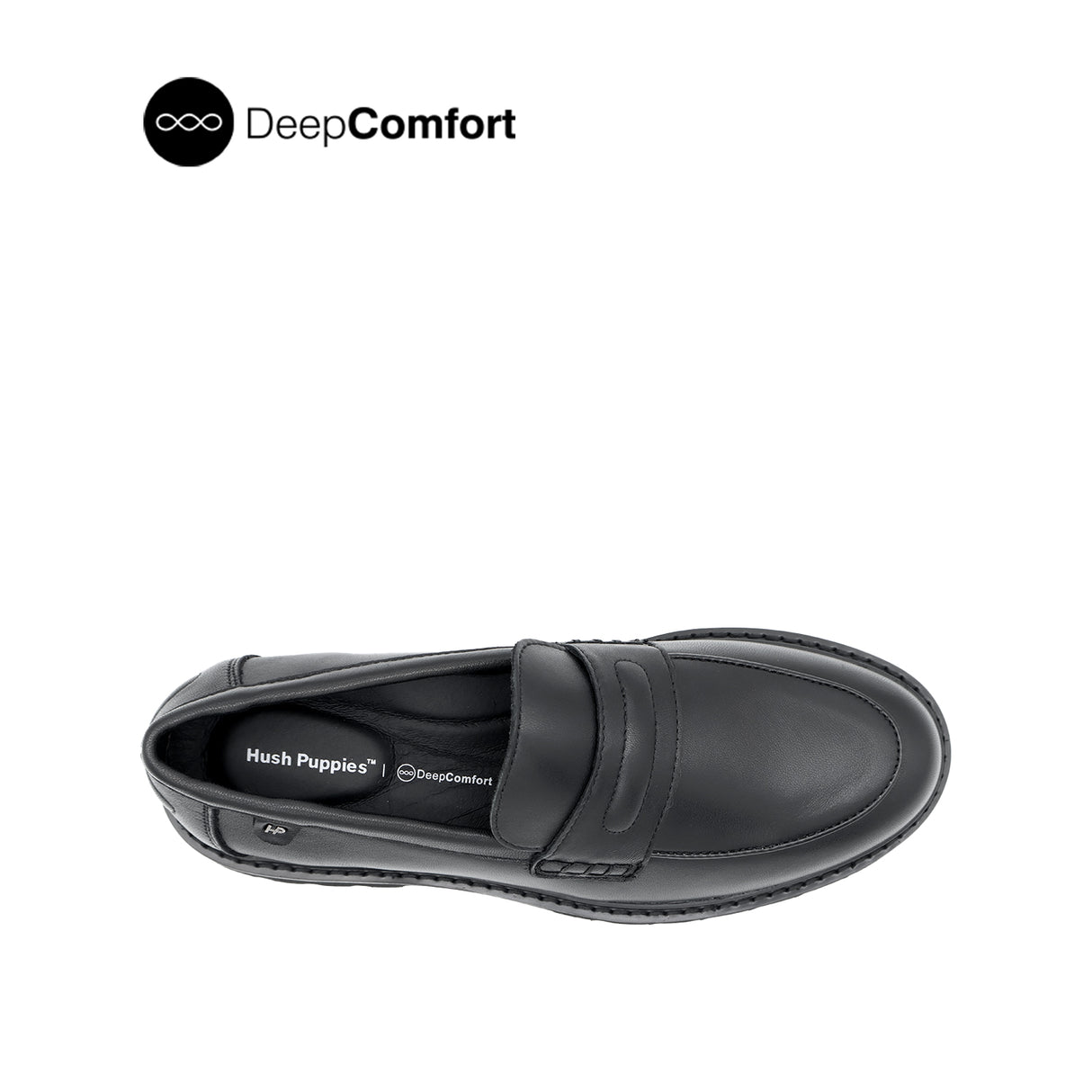 Patsey Slip On Penny Women's Shoes - Black Leather