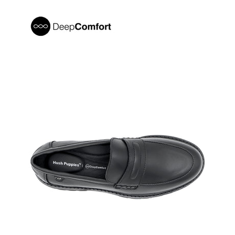 Patsey Slip On Penny Women's Shoes - Black Leather