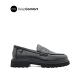 Patsey Slip On Penny Women's Shoes - Black Leather