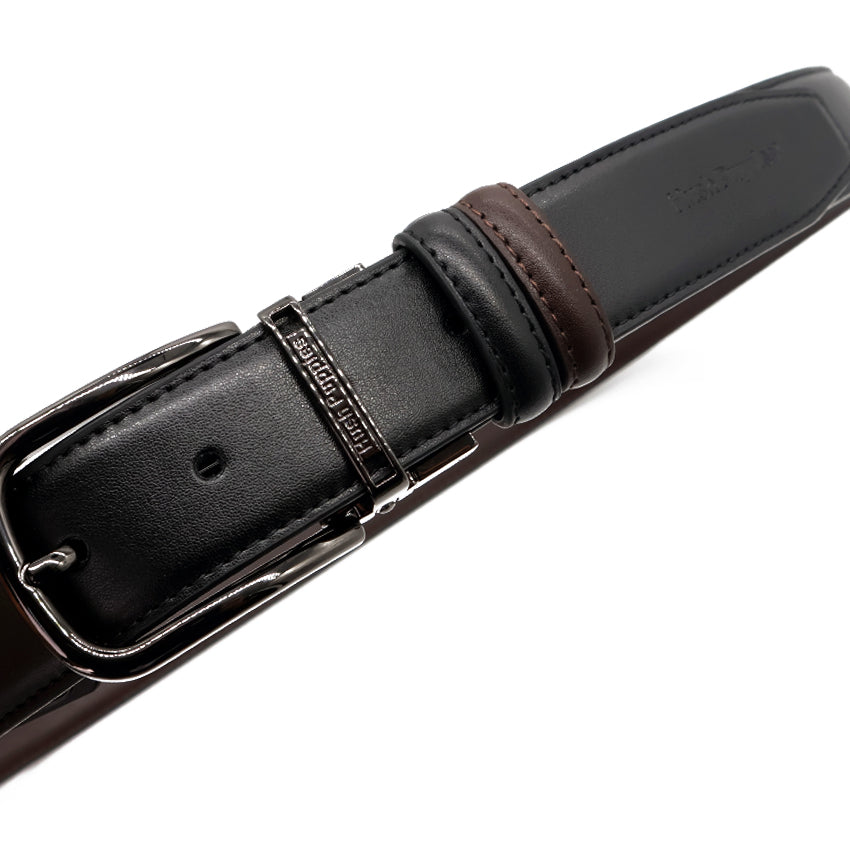 Talon Pin Clip Reversible Men's Belt - Black & Dark  Brown