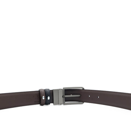 Don Pin Clip Reversible Men's Belt - Black & Dark Brown
