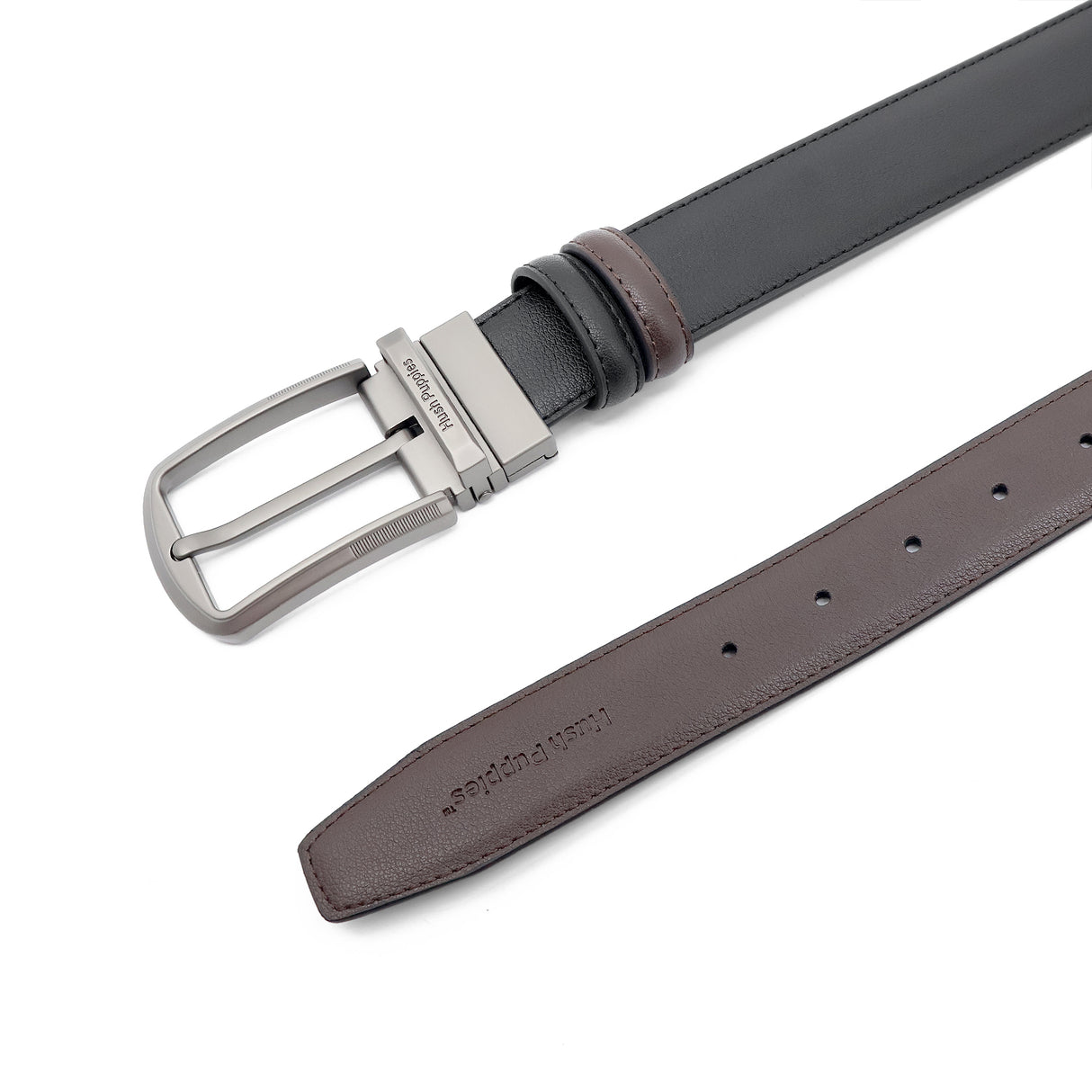 Don Pin Clip Reversible Men's Belt - Black & Dark Brown