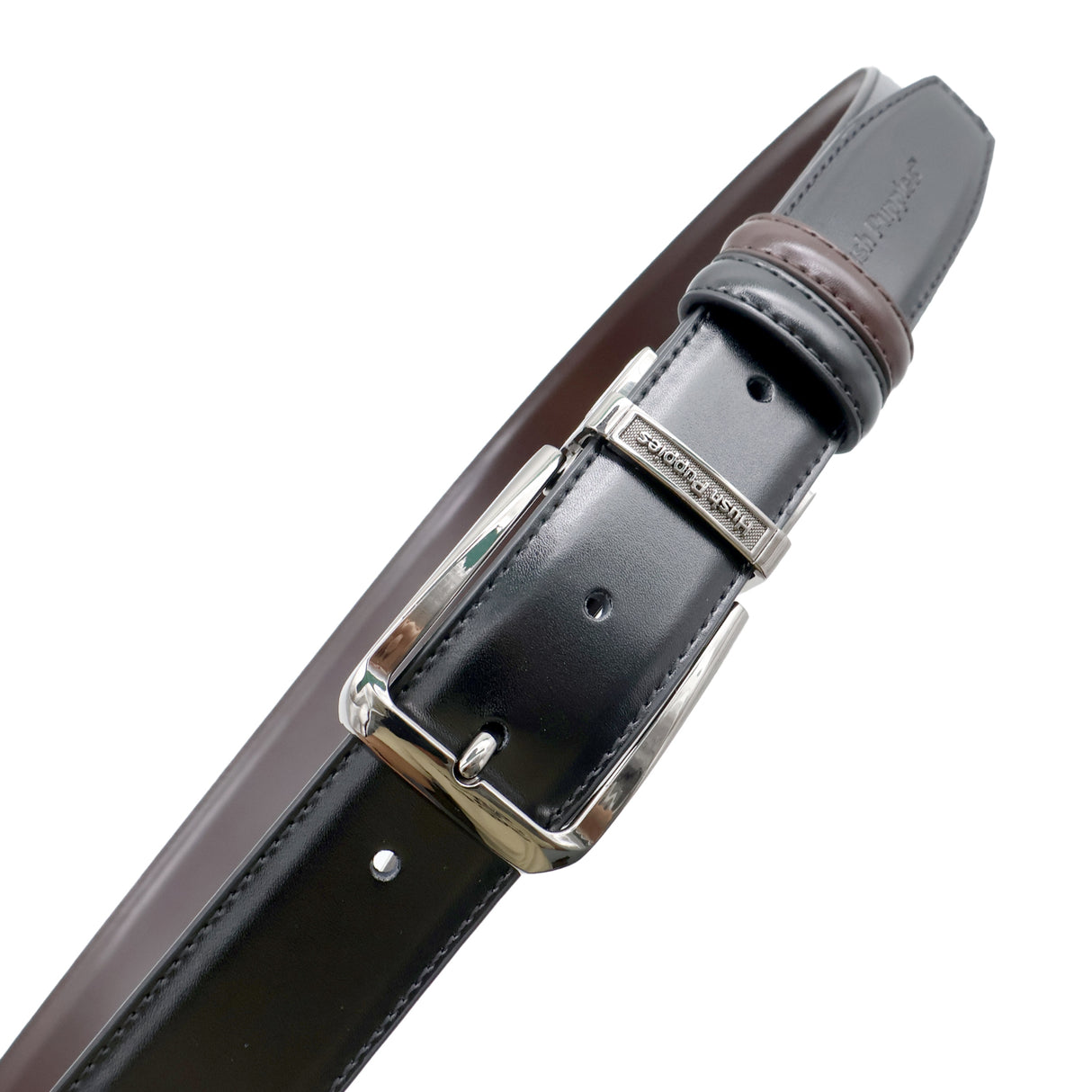 Eliya Pin Clip Men's Belt Reversible - Black
