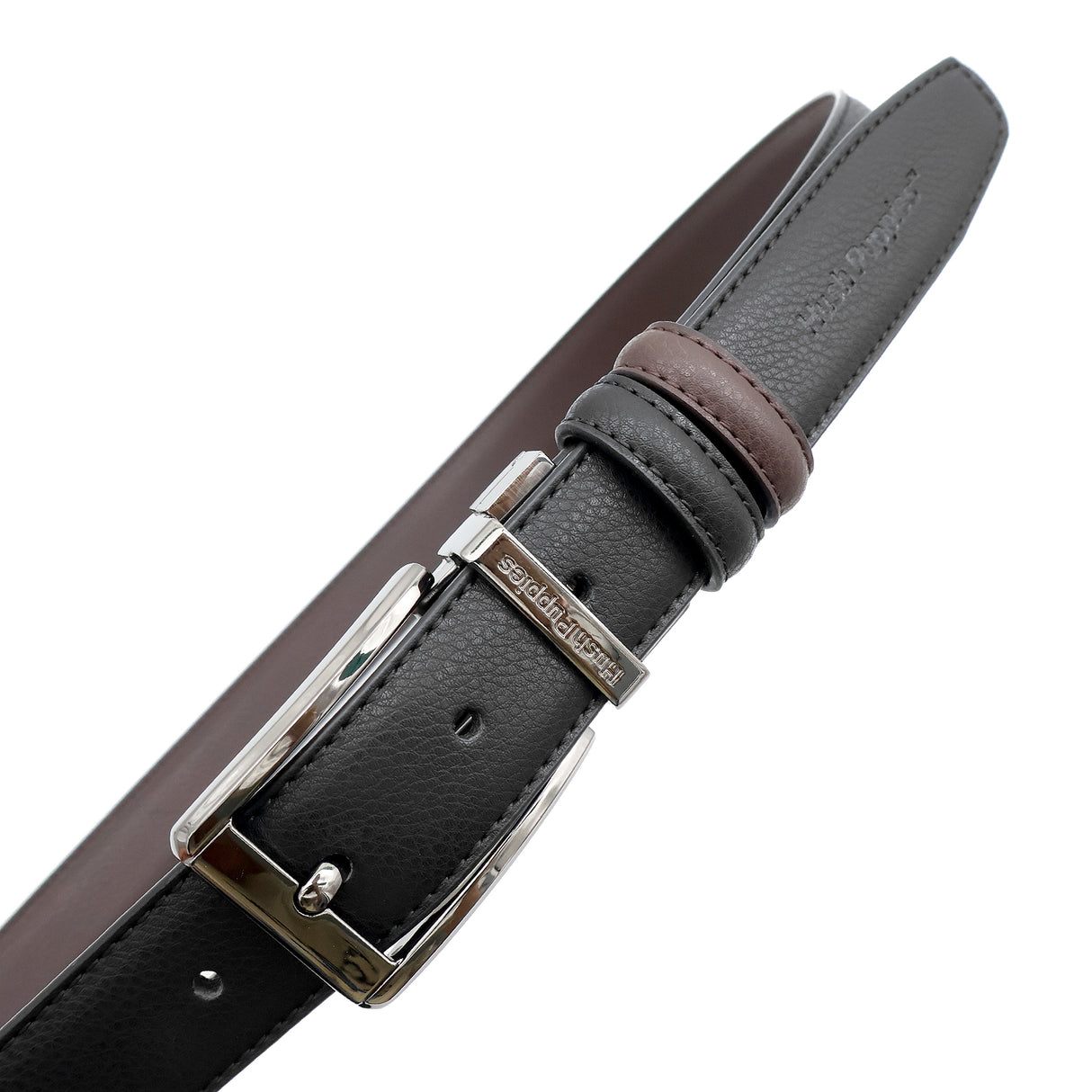 Emanuel Pin Clip Reversible Men's Belt - Black & Dark Brown
