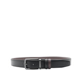 Ester Pin Clip Reversible Men's Belt - Black & Dark Brown