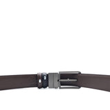 Ester Pin Clip Reversible Men's Belt - Black & Dark Brown