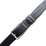 Ester Pin Clip Reversible Men's Belt - Black & Dark Brown
