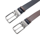 Ester Pin Clip Reversible Men's Belt - Black & Dark Brown