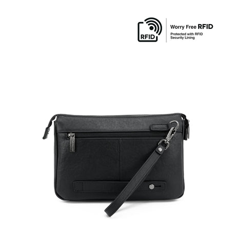 Sparkle Clutch Men's Bag - Black