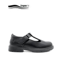 Lily T-Bar Plain Toe Girl's Shoes - Black