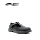 Lily T-Bar Plain Toe Girl's Shoes - Black