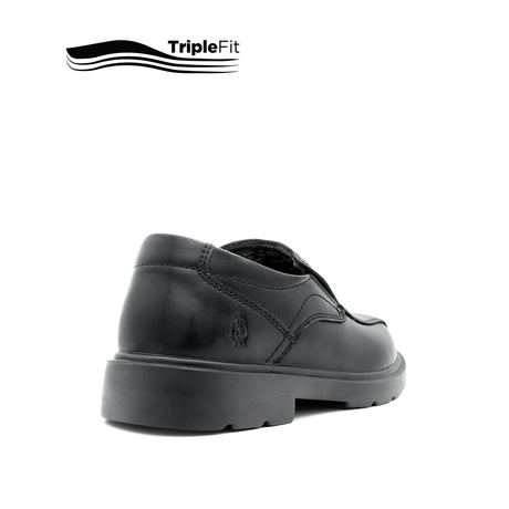 Mylo Slip On Bike Toe Boy's Shoes - Black Leather
