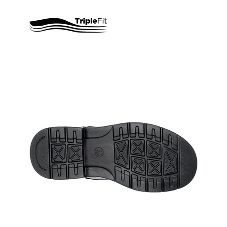 Mylo Slip On Bike Toe Boy's Shoes - Black Leather