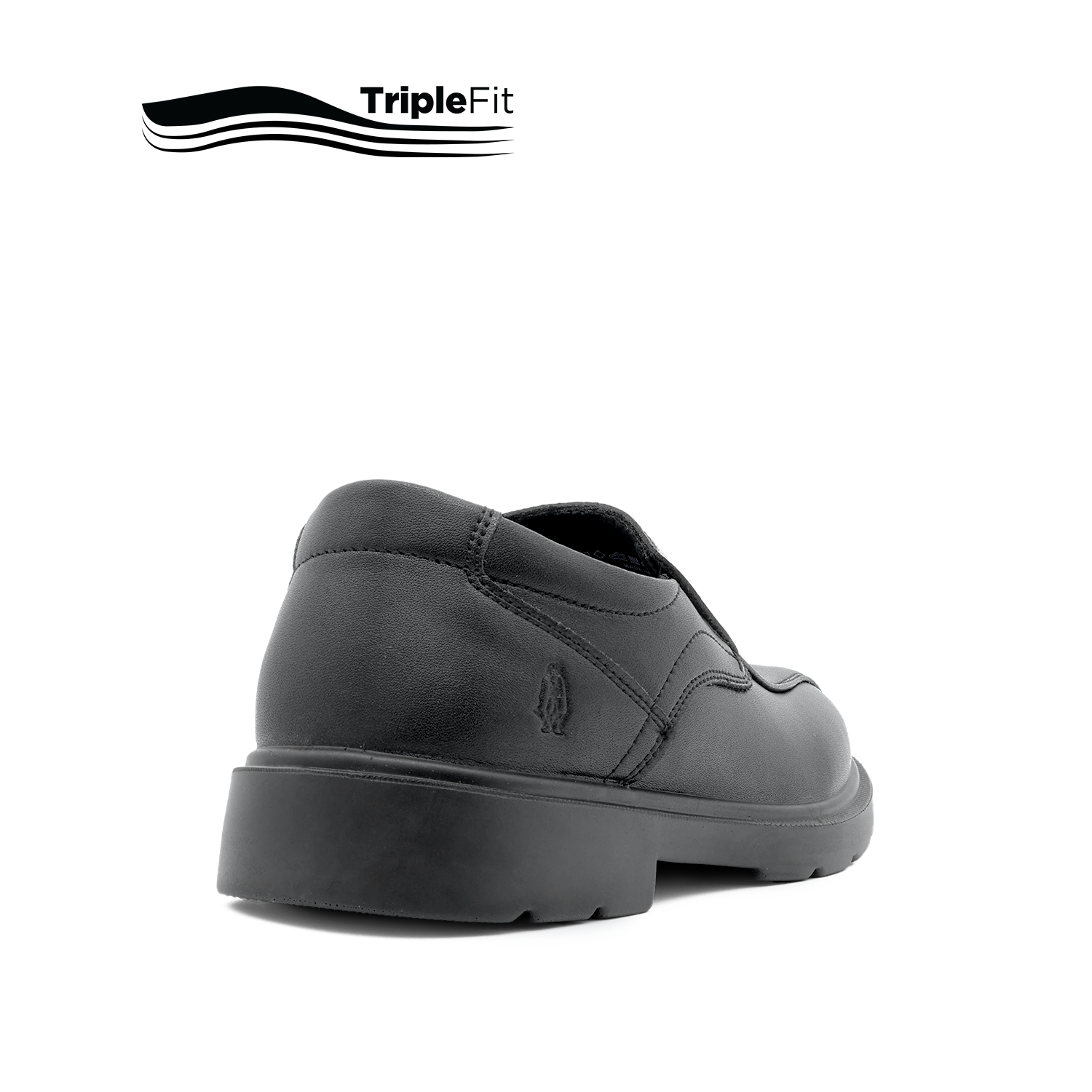 Mylo Lace Up Apron Toe Boy's Shoes - Black
