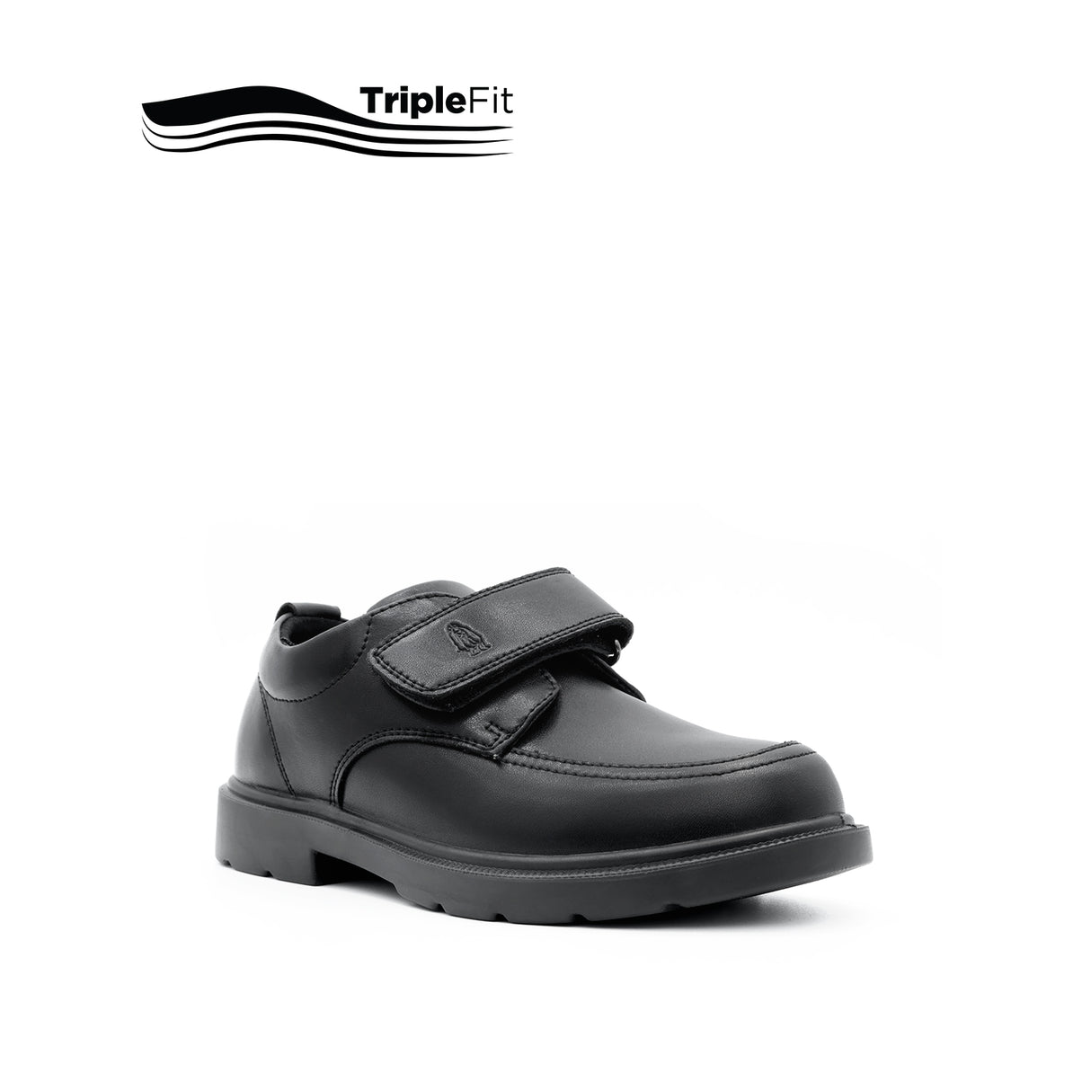 Mylo Velcro Boy's Shoes - Black Leather