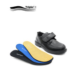 Mylo Velcro Boy's Shoes - Black Leather