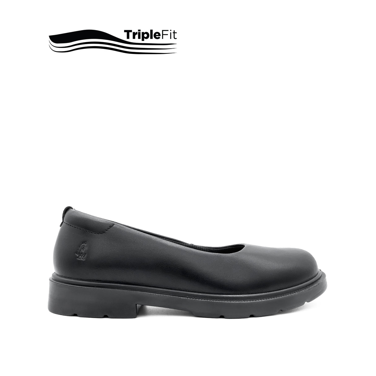 Lily Slip On Girl's Shoes - Black Leather