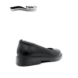 Lily Slip On Girl's Shoes - Black Leather